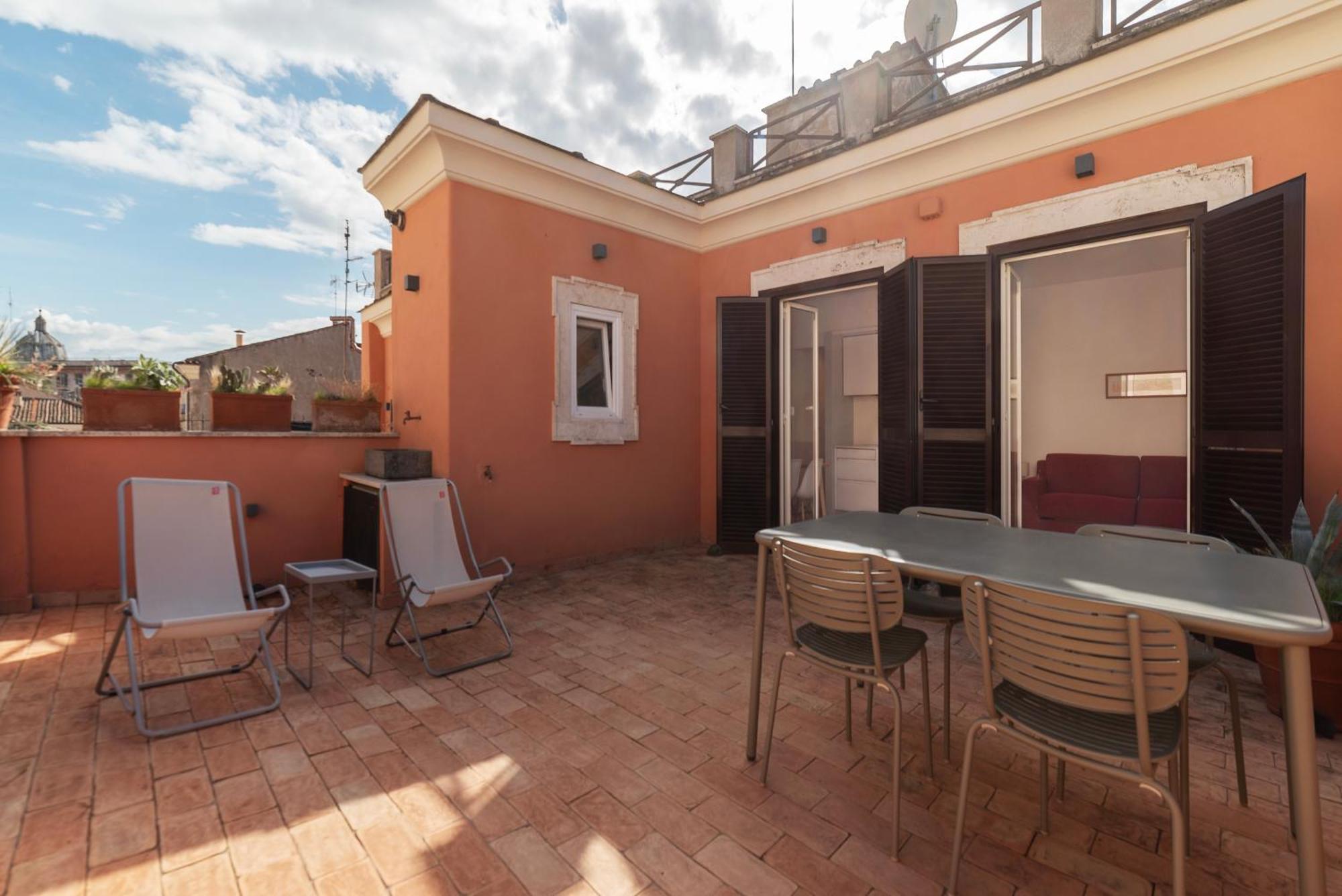 Apartment With Terrace In Via Del Pellegrino - FromhometoRzym Zewnętrze zdjęcie