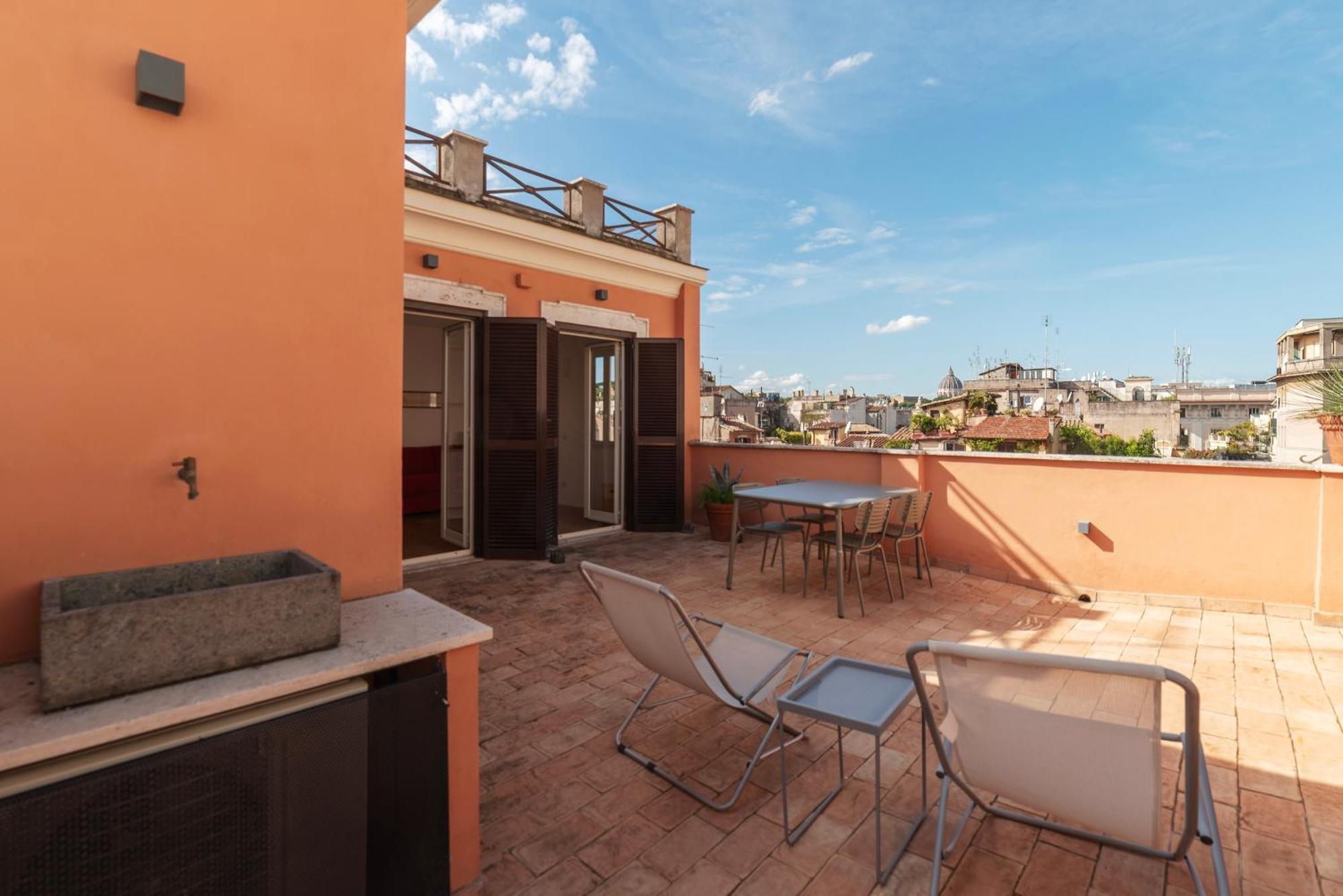 Apartment With Terrace In Via Del Pellegrino - FromhometoRzym Zewnętrze zdjęcie